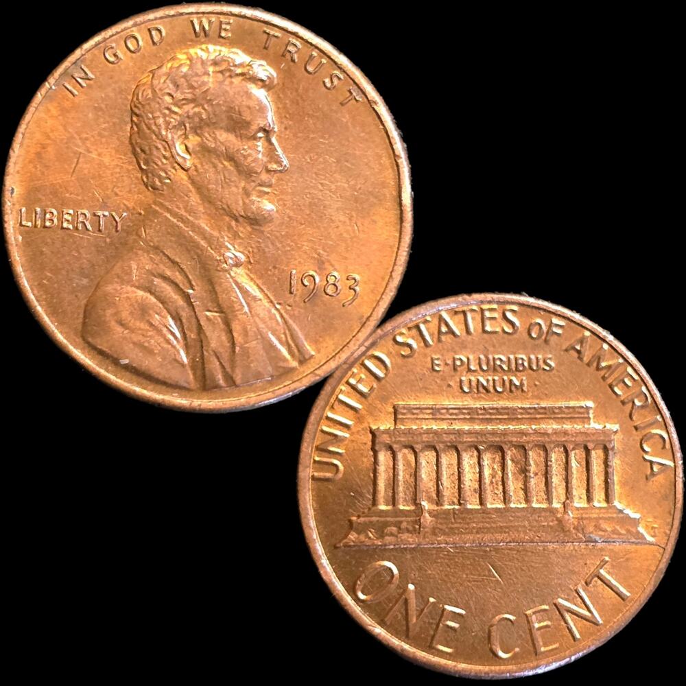 1983 Lincoln Cent Penny Double Die with Possible Die Clash Error Coin READ